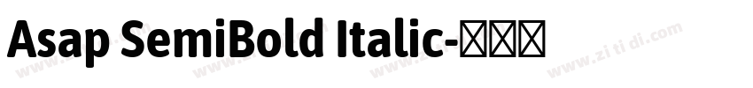 Asap SemiBold Italic字体转换